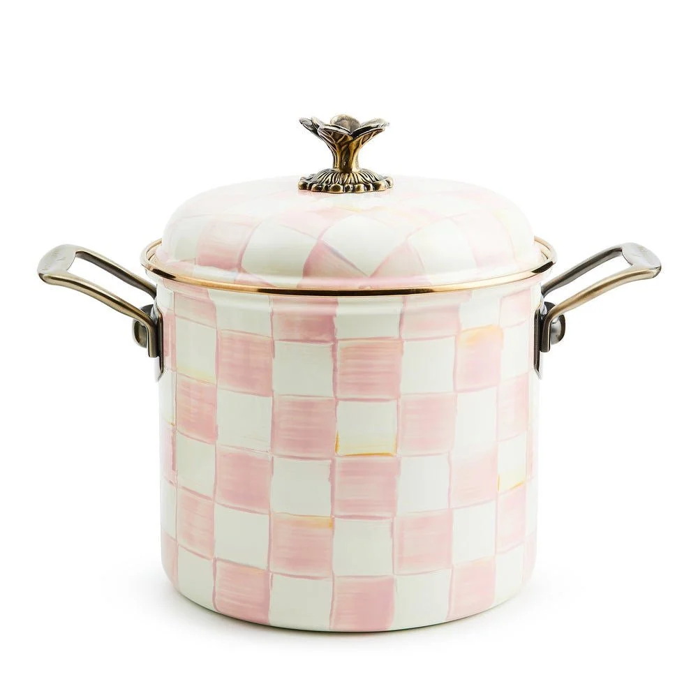 Smaltovaný hrnec Rosy Check (6,6 l) od MacKenzie-Childs