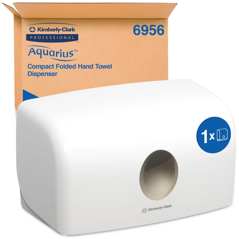 Doador Aquarius ™ para toalhas dobradas - Dispensador multifold / branco / pequeno - 1 | Papelão (1 doador)