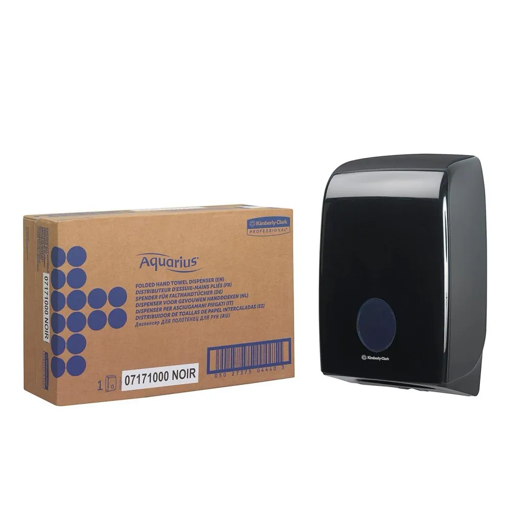 Doador do Aquarius ™ para toalhas dobradas - Interfolt / Black - 1 dispensador | Papelão (1 doador)