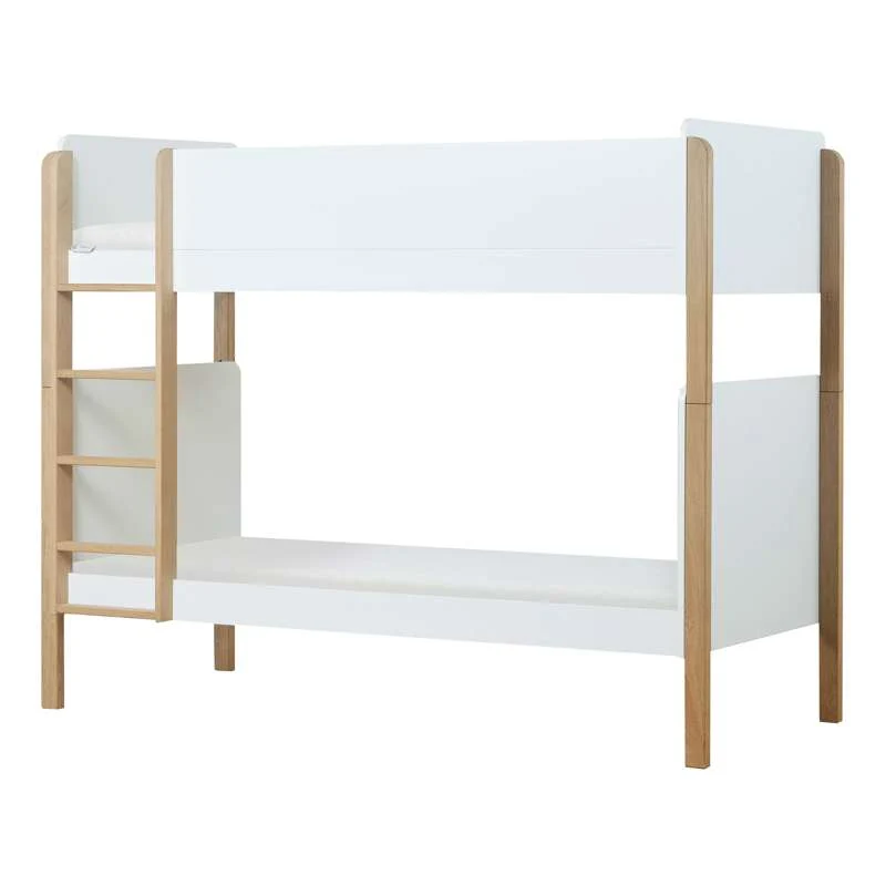 Hoppekids BLEND - 2-v-1 Patrová postel m. ECO Dream Matrace - 90x200 cm - Bukové dřevo