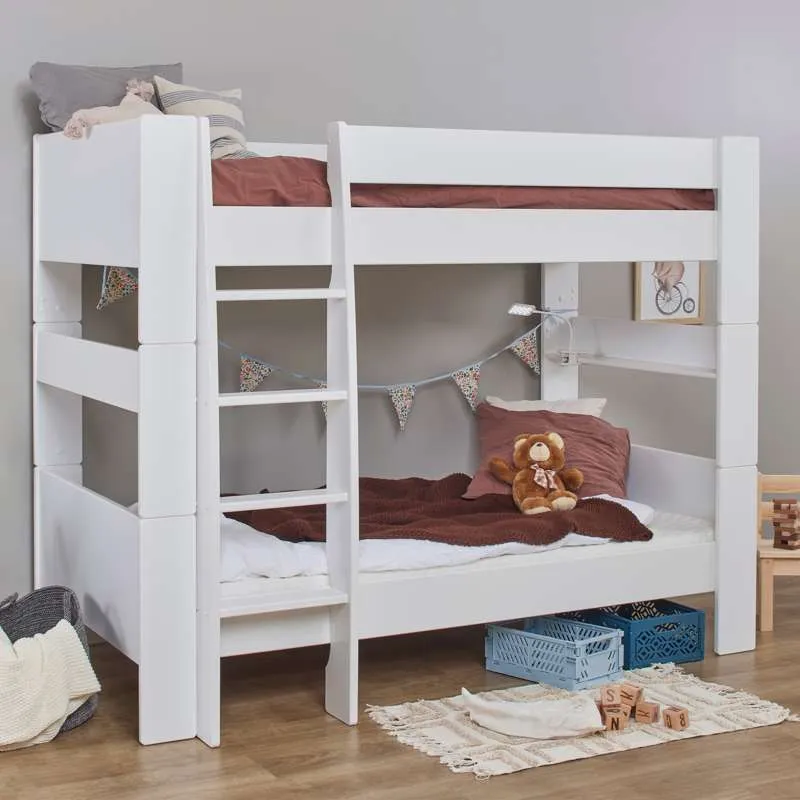 Hoppekids PURE - Patrová postel - 90x200 cm - Bílá