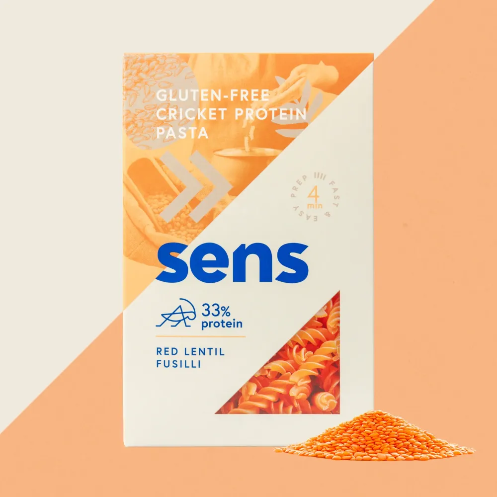 Protein těstoviny s cvrččím proteinem SENS