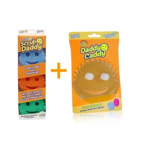 Scrub Daddy + Držák - Houba 3 Barvy - Daddy Caddy