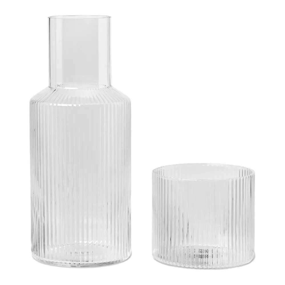 Sada karafy se skleničkou Ripple 0,5 l, Clear