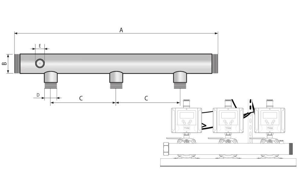 Sběratel (4) Hydrophore lisované úrovně 5 "+4x2" 6544