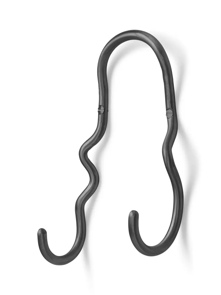 Dvojitý věšák CURVATURE černý