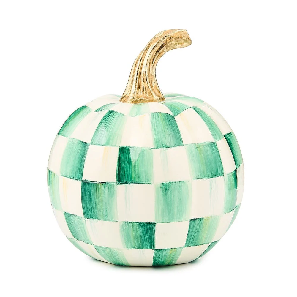 Dekorativní mini dýně Emerald Check od MacKenzie-Childs