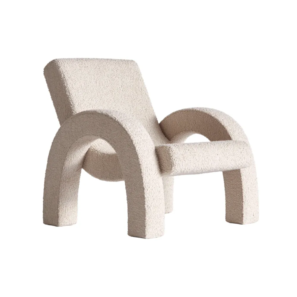 Křeslo ARCO béžový boucle