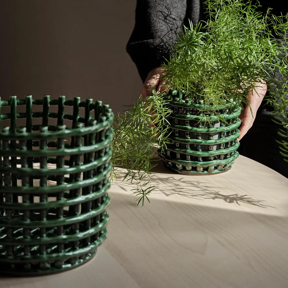 Košík Ceramic Large, Emerald Green