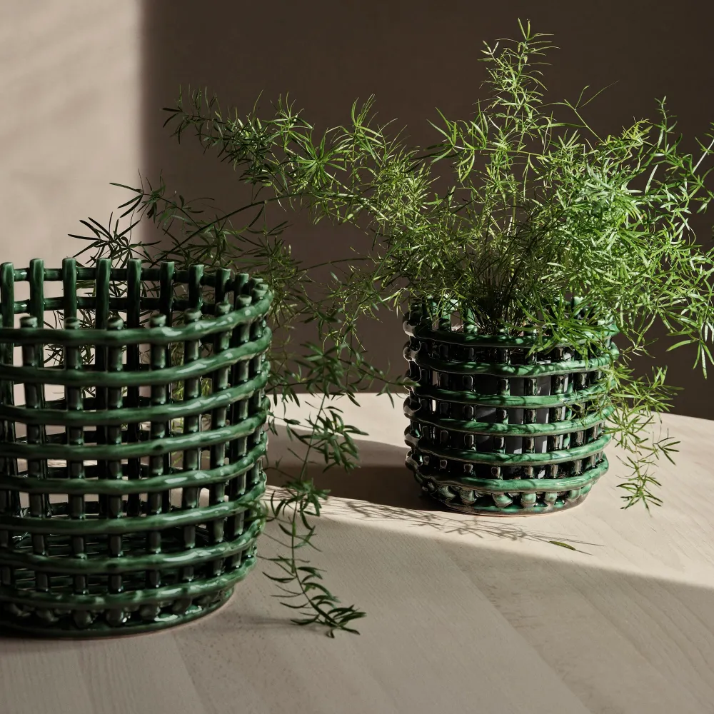 Košík Ceramic Large, Emerald Green