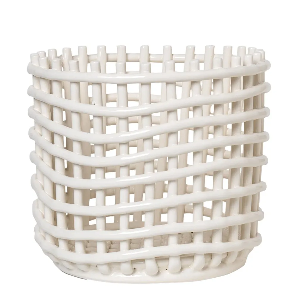 Košík Ceramic Large, Off-White