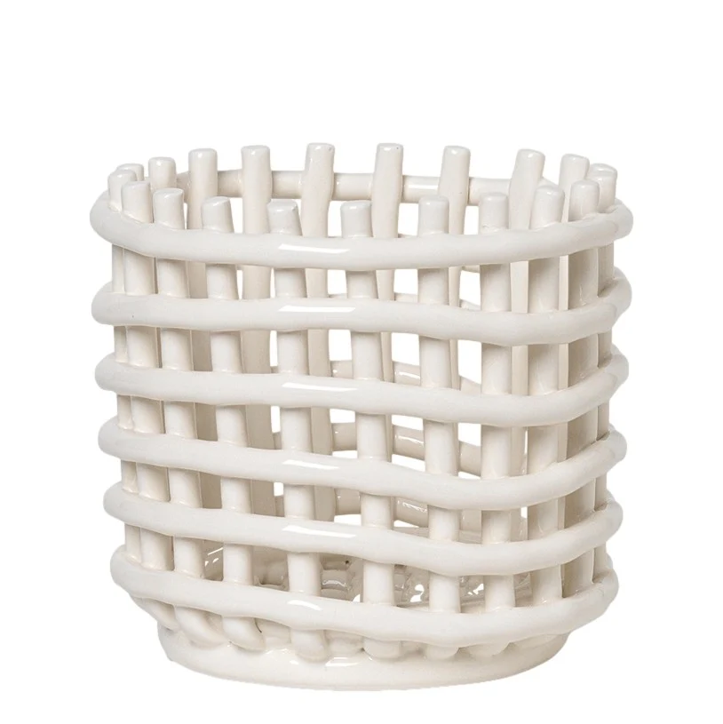 Košík Ceramic Small, Off-White