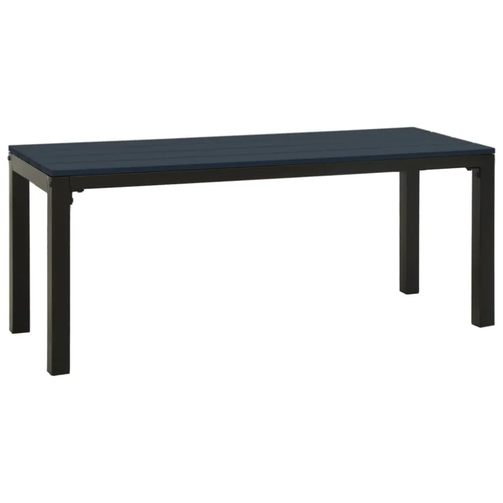 Zahradní lavice 110 cm ocel wpc černá