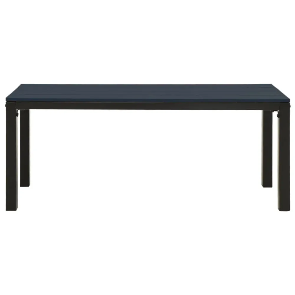 Zahradní lavice 110 cm ocel wpc černá
