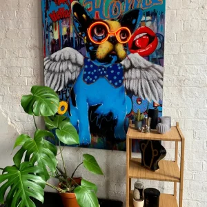 'Dog Wings' Wall Artwork LED Neon - STANDARD