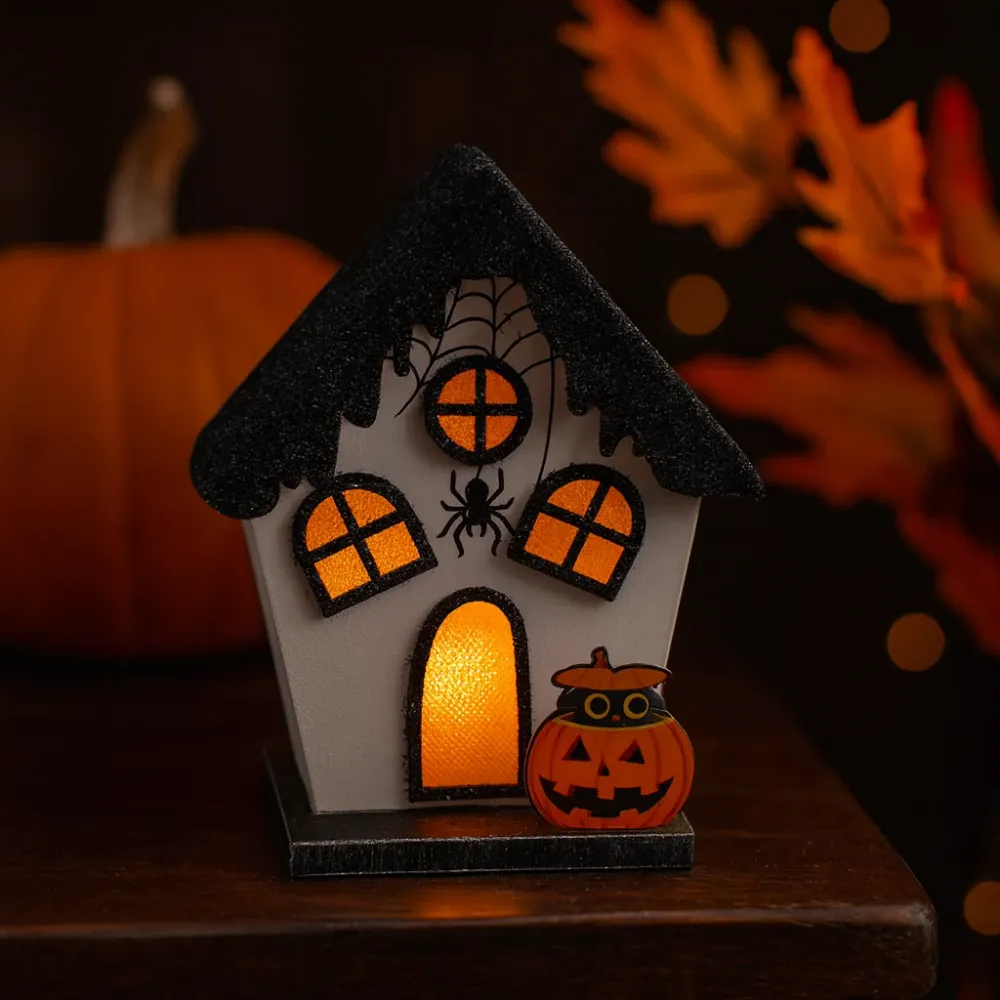 Halloween LED dekorace na dům v interiéru i exteriéru pavouk dýně