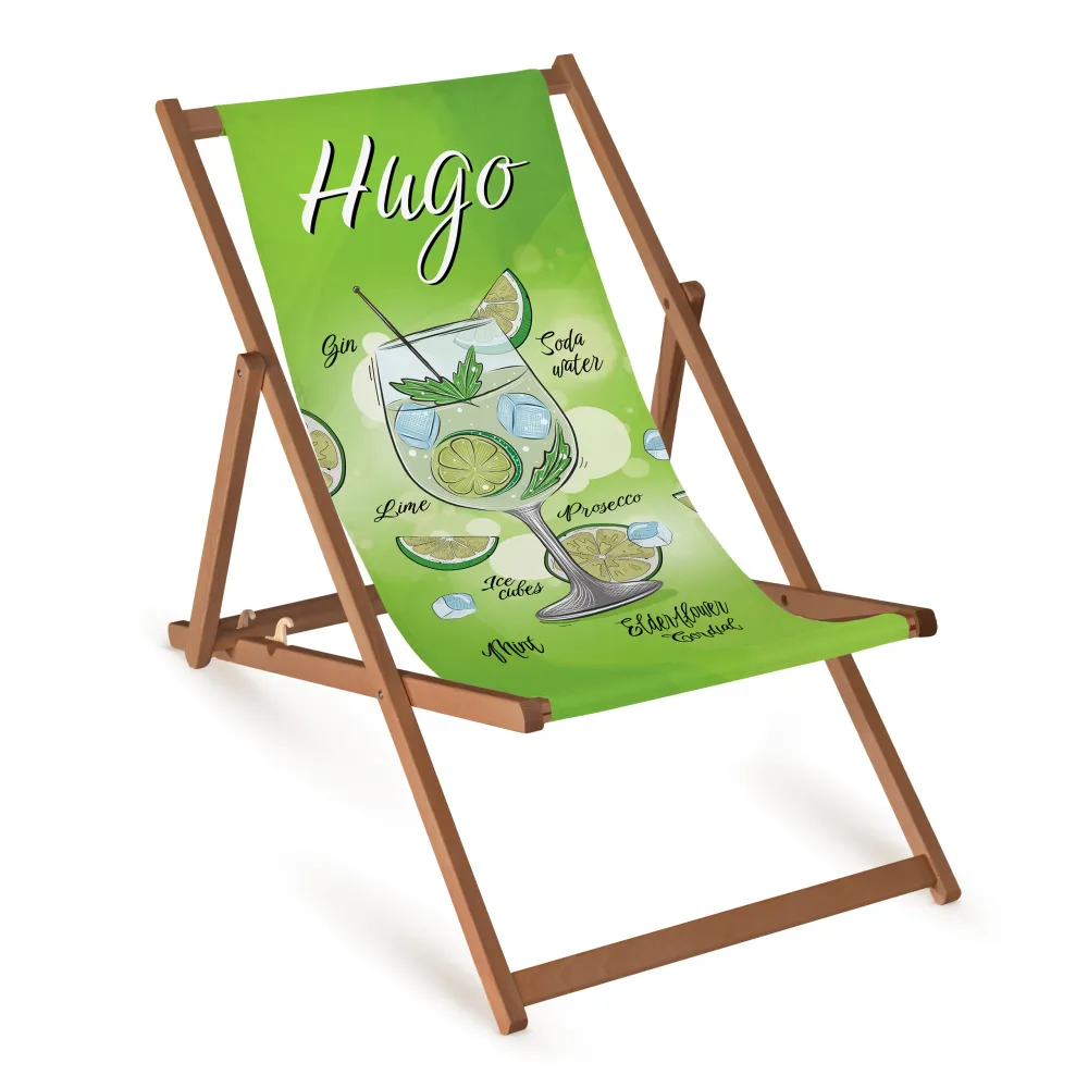 Dřevěné lehátko HUGO - Hnědý rám