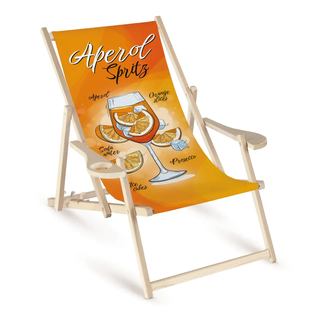 Dřevěné lehátko s područkami APEROL SPRITZ