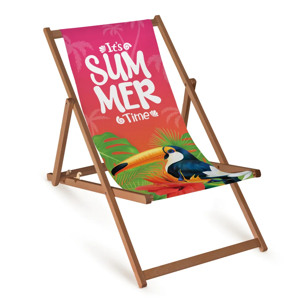 Dřevěné lehátko SUMMER – Hnědá kostra