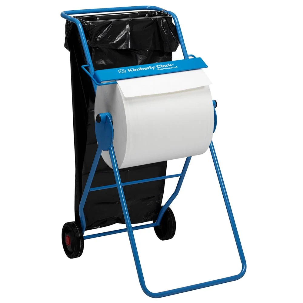 Kimberly -Clark Professional ™ mobile stand wiping rollers - large roller / blue - 1 dispenser | Cardboard (1 donor)