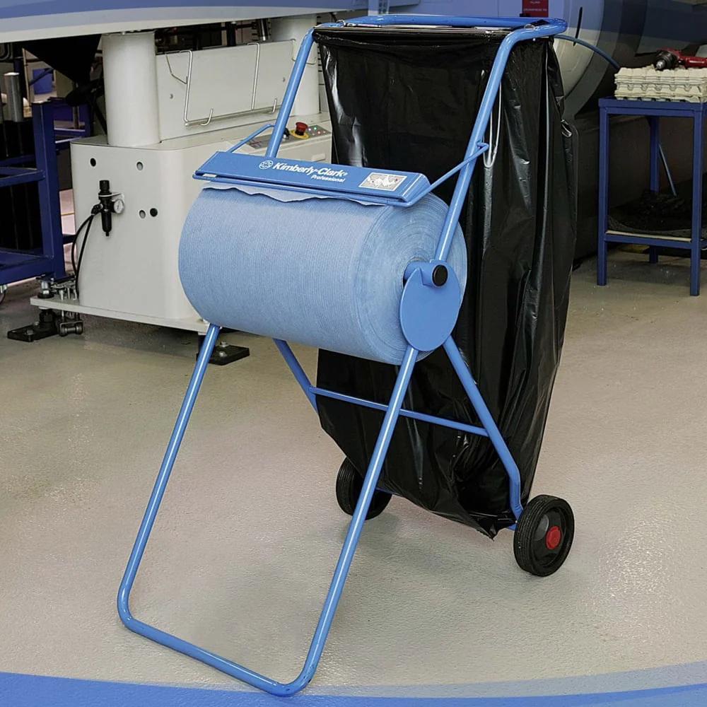 Kimberly -Clark Professional ™ mobile stand wiping rollers - large roller / blue - 1 dispenser | Cardboard (1 donor)