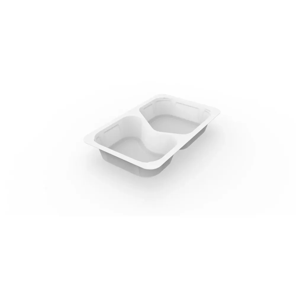 1/4 GN menu shells 2 white PP/min 265x162x43 | Pack (225 pieces)