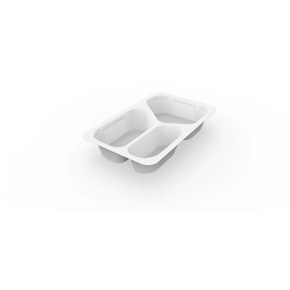 1/4 GN menu shells 3 white PP/min 265x162x45 | Pack (225 pieces)