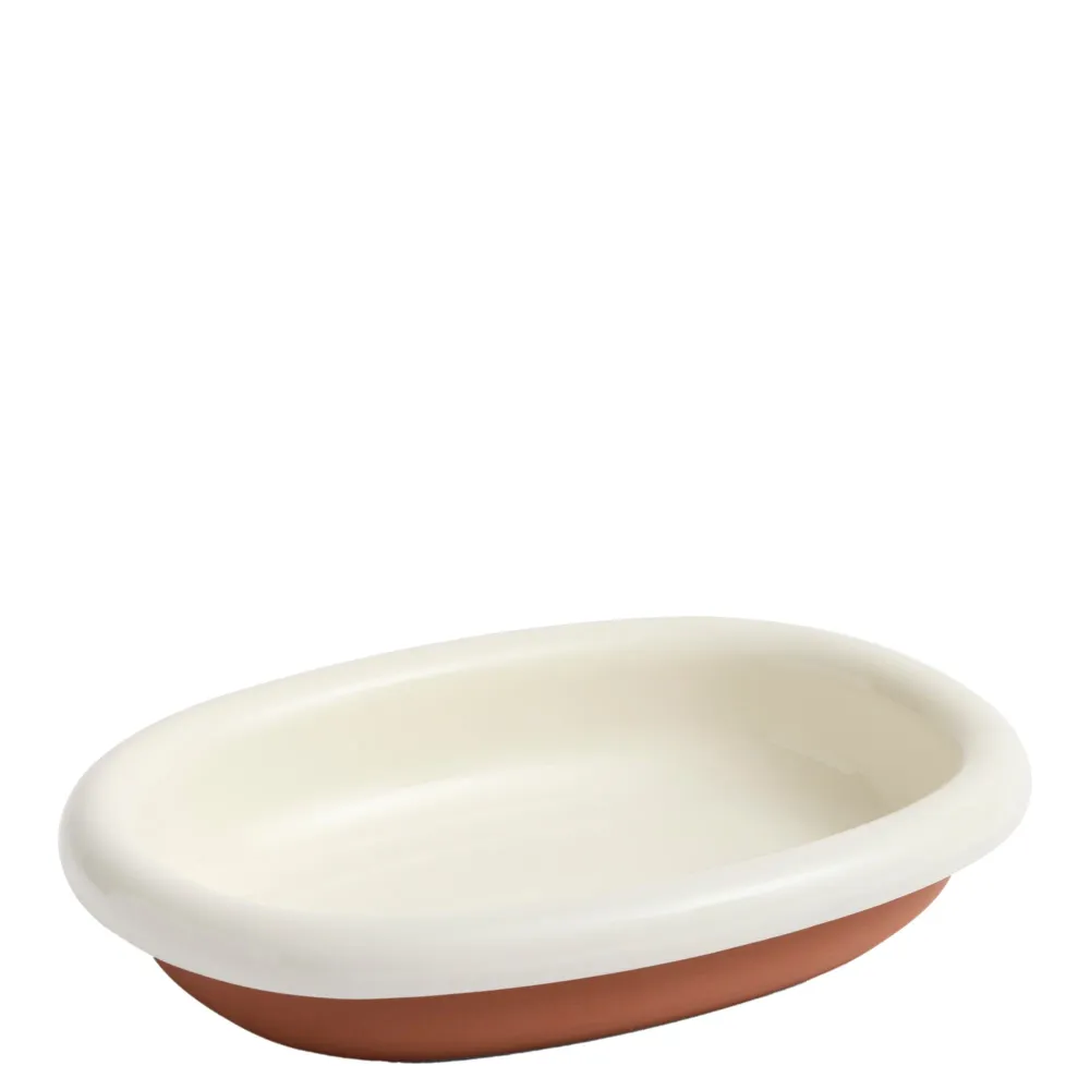 Mísa Oval Barro S, Off-white
