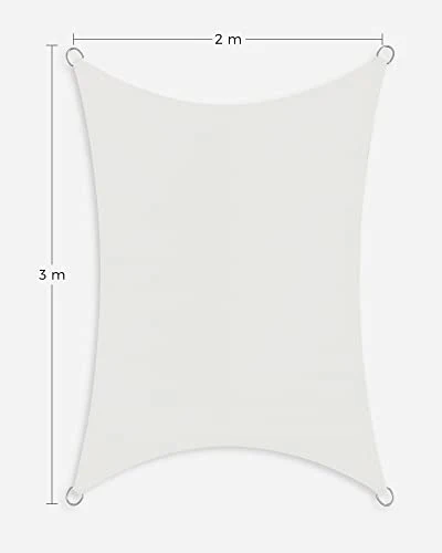 Slunečník 2x3m, bílý