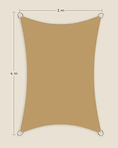 Slunečník 3x4 m, barva písku