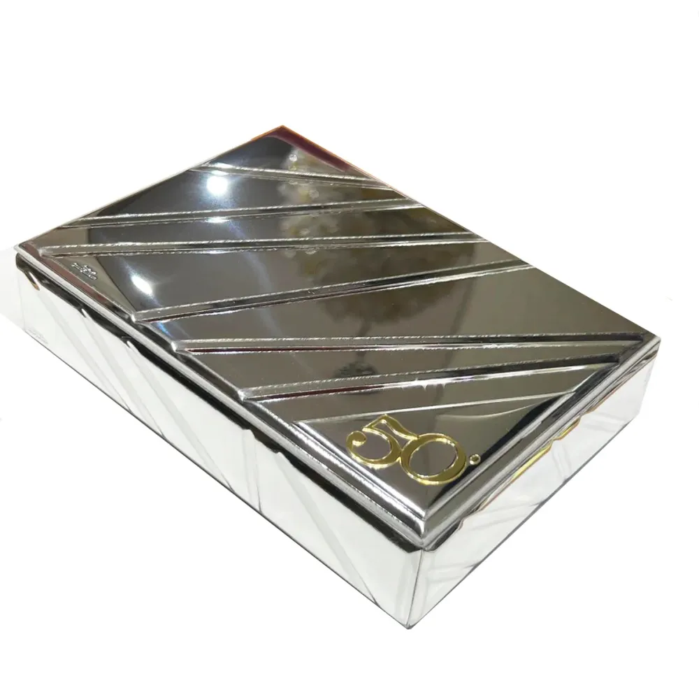Sovrani stříbrná šperkovnice 50. výročí 18x12x4 cm Š661