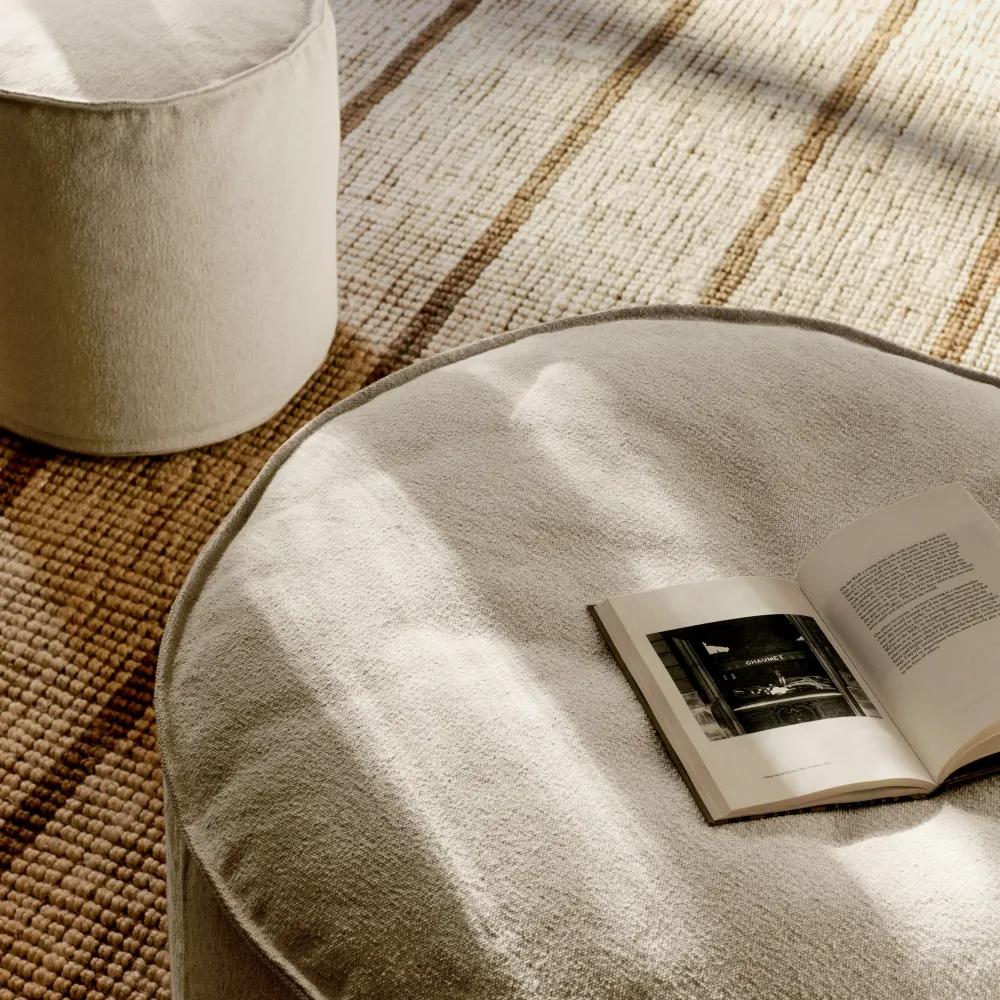 Pouf Aun, Ø40, Off-White