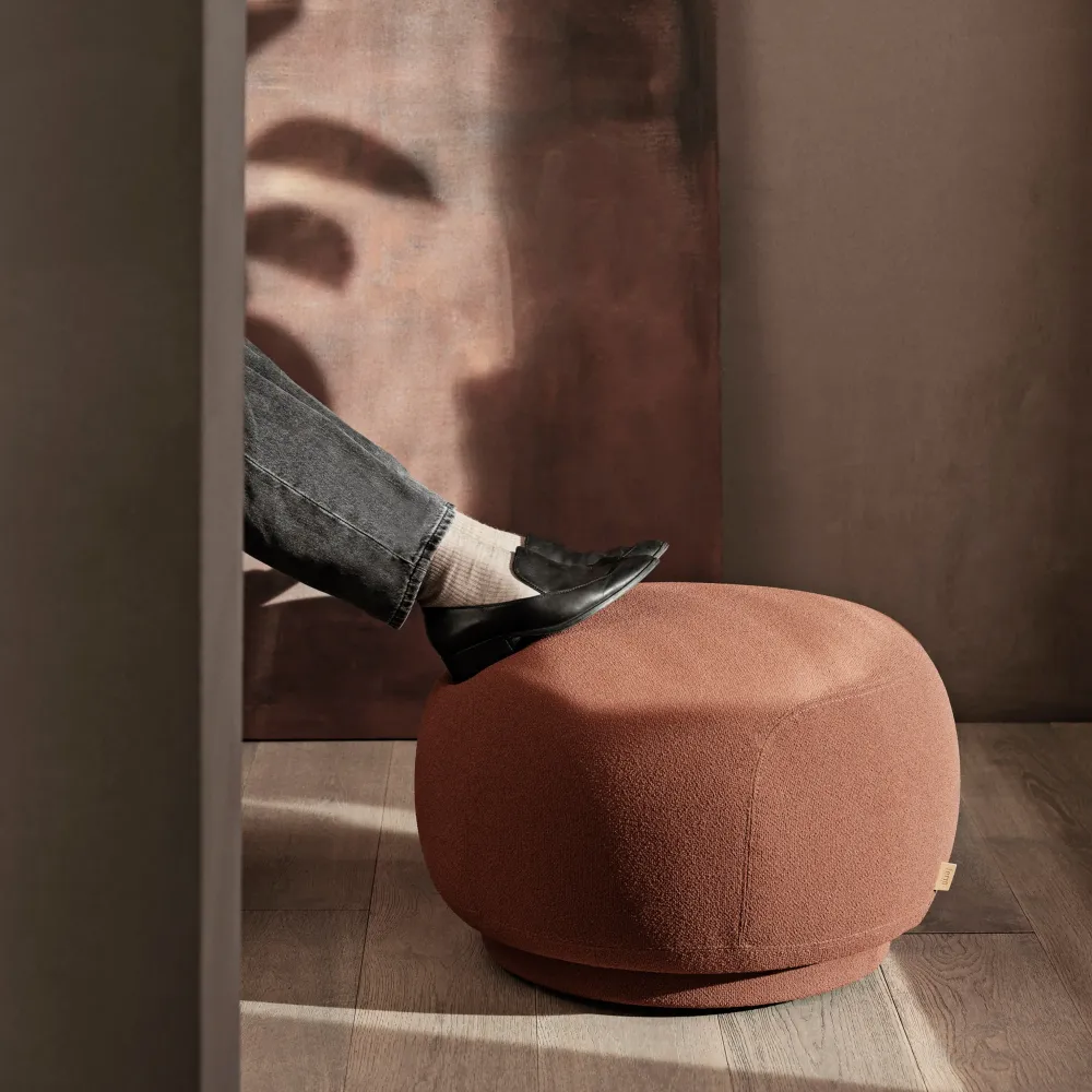 Pouf Rico, Bouclé, Off-White