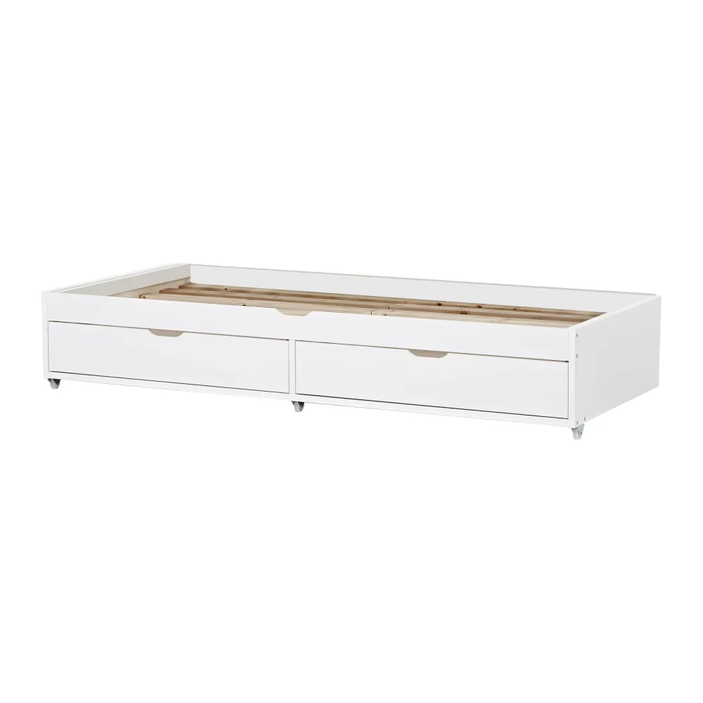 Hoppekids DELUXE 90x190 cm rozkládací postel, Bílá