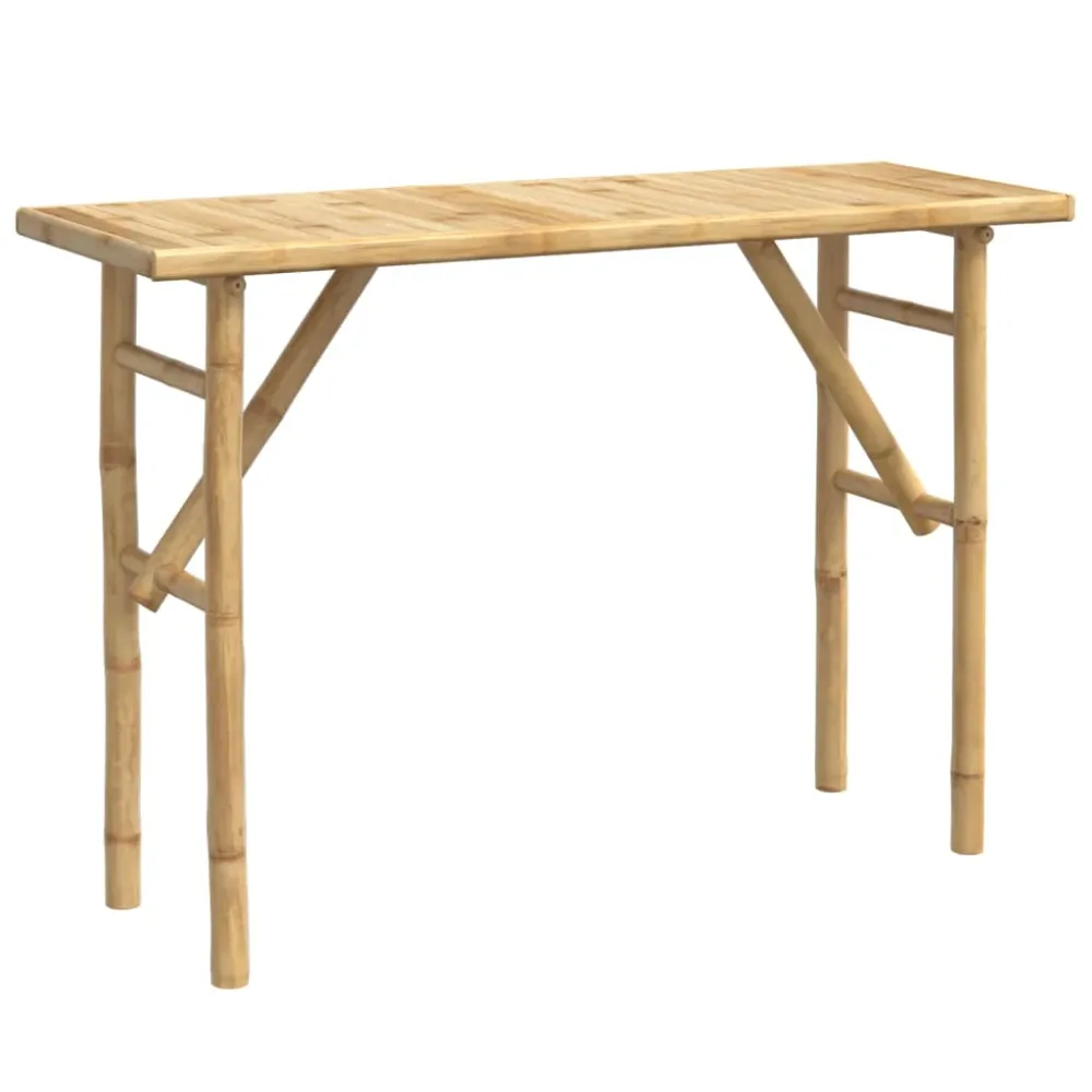 Konzolový stolek 115 x 39 x 75 cm bambus krémová