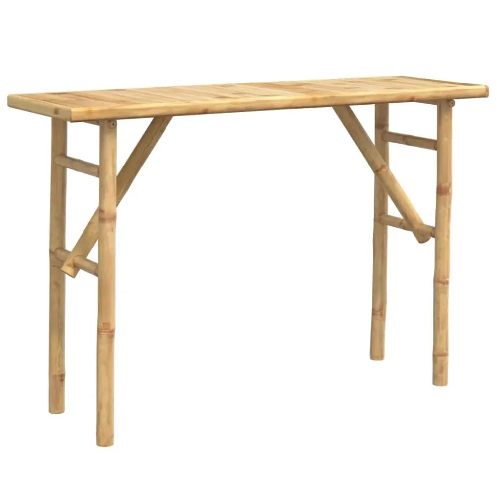 Konzolový stolek 115 x 39 x 75 cm bambus krémová