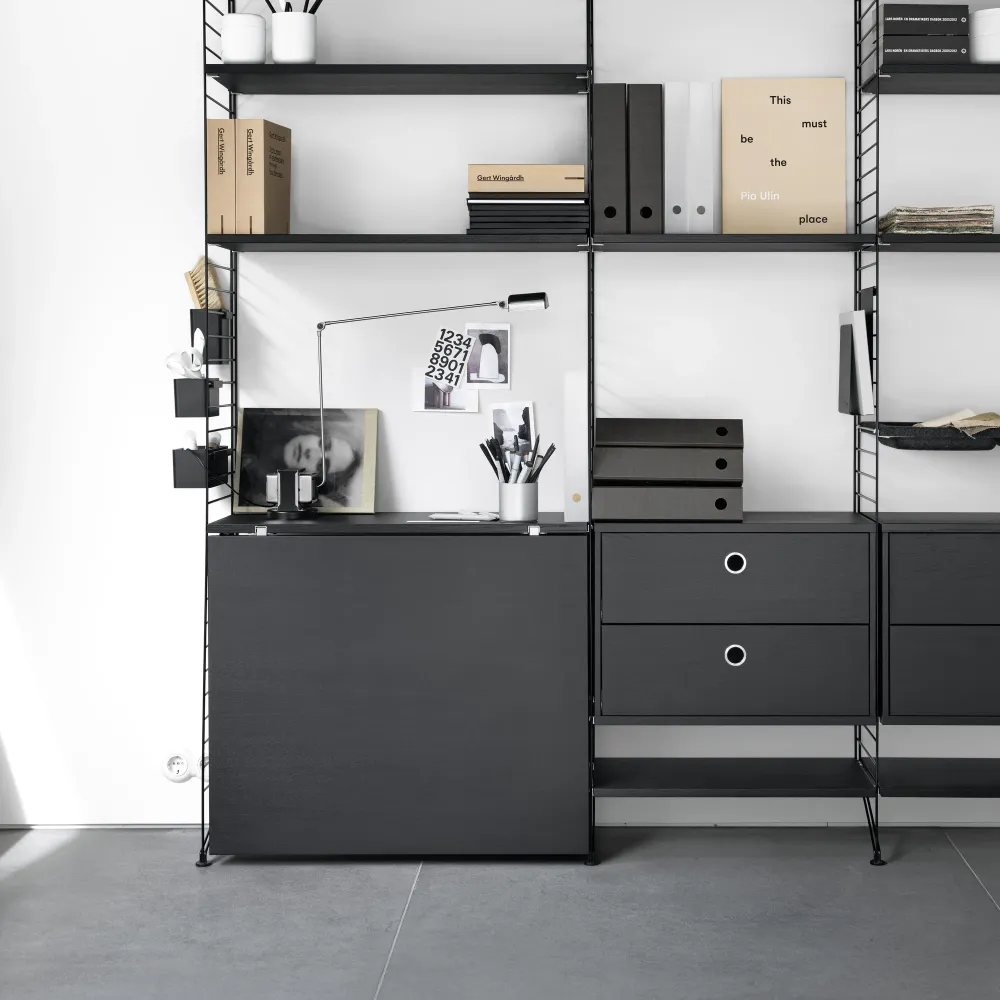 Výklopný stolek Folding Table, Black Ash