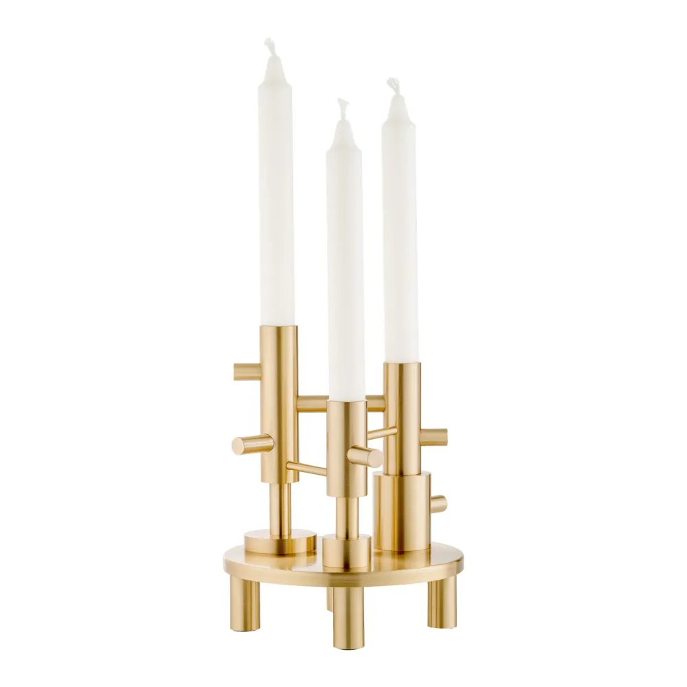 Svícen Candleholder, Large, Brass