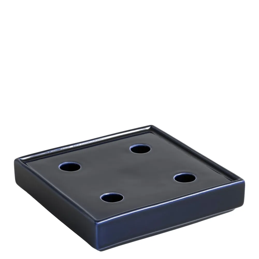 Svícen Mattone, Large, Dark Blue