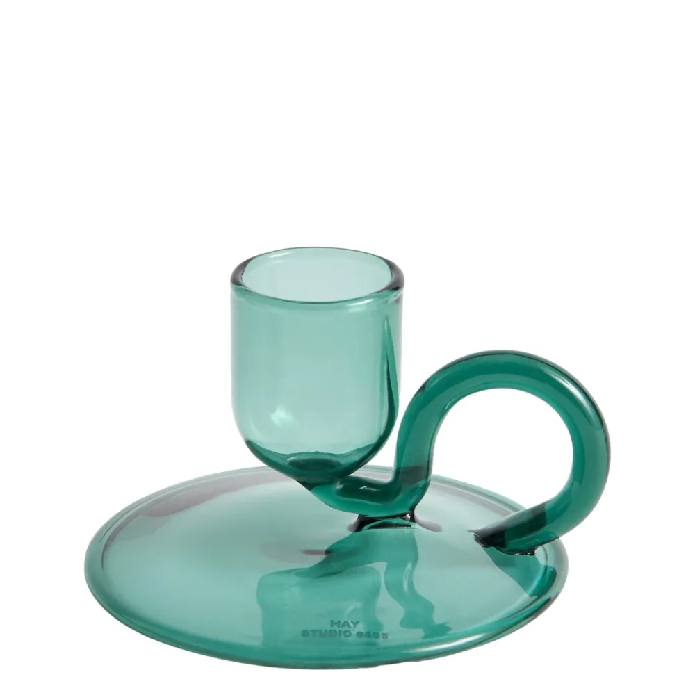 Svícen Tiny, Curved, Aqua
