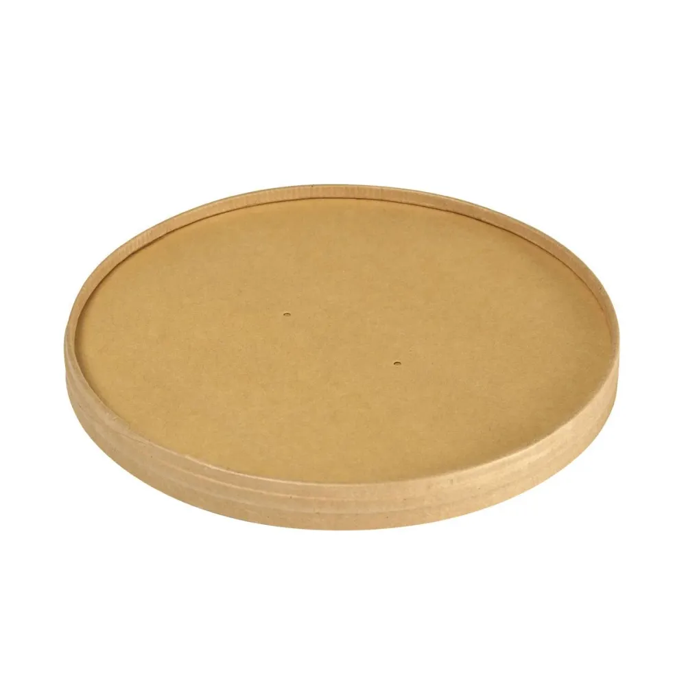Deckel Karton Ronda WIDE+ Karton/PLA Braun 900/1300 ml Braun Karton FSC/PLA 184x184x17 | Packung (25 Stück)