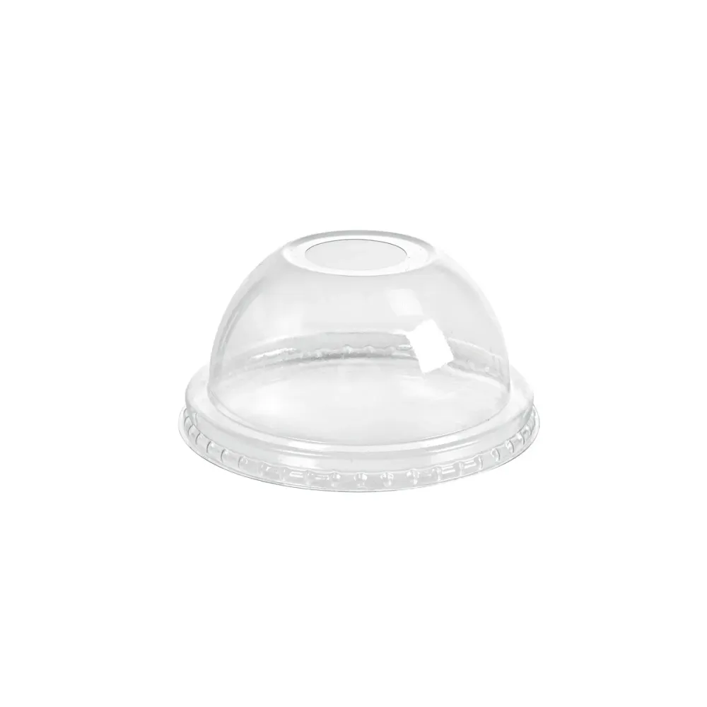 Dome lid opening all cups 350, 470, 590 ml transparent RPET | Pack (50 pieces)