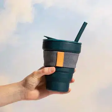 Mugg Återanvändbar/Fällbar. 16oz, Ocean