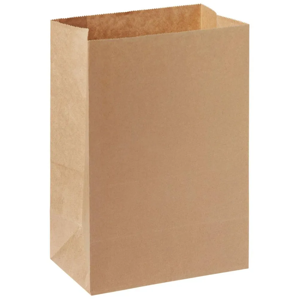 Take-Away Tasche ohne Henkel Braun Papier FSC 180x110x265 | Packung (500 Stück)