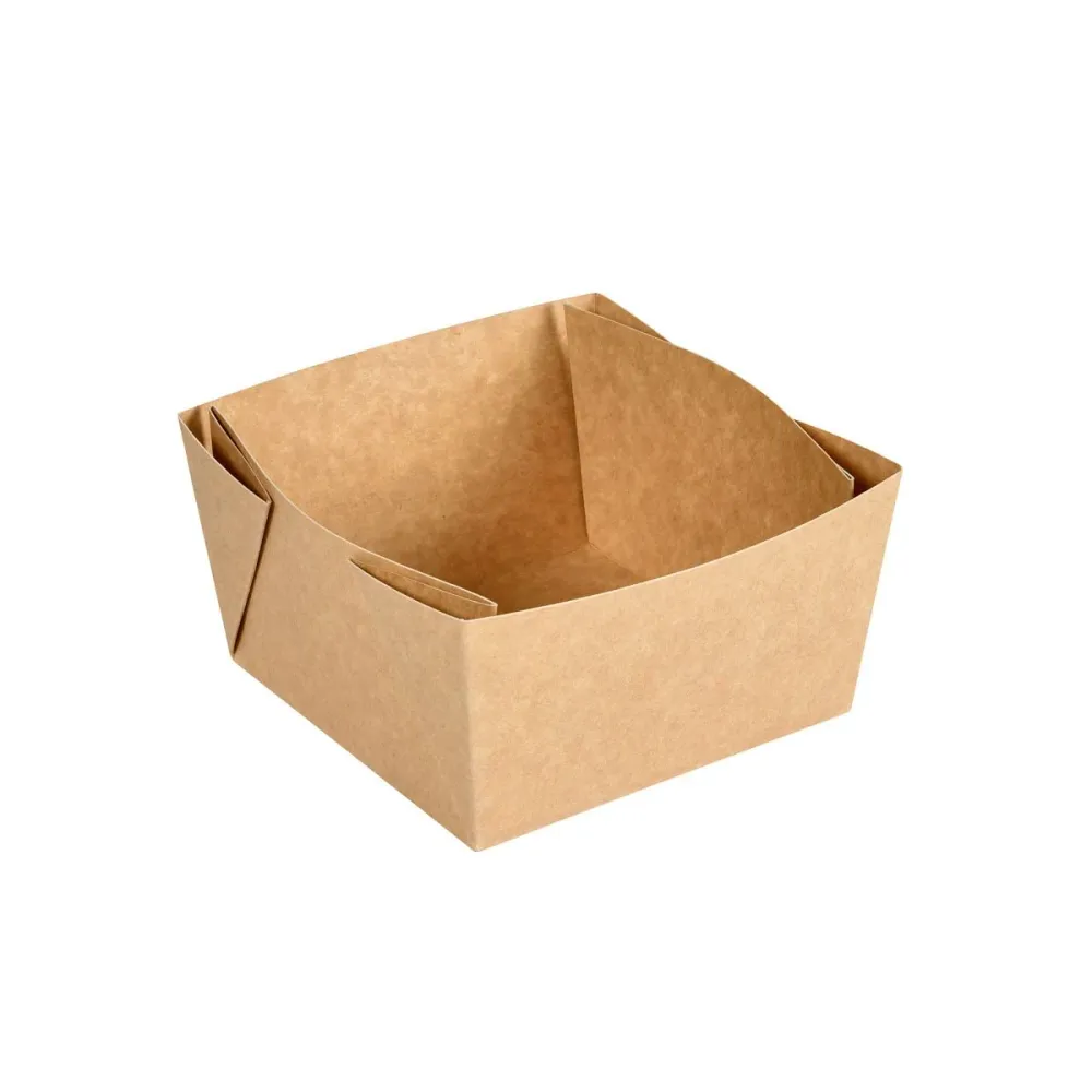 Viking Block Box 1200 ml Braun Karton/PLA 140x140x75 | Packung (300 Stück)