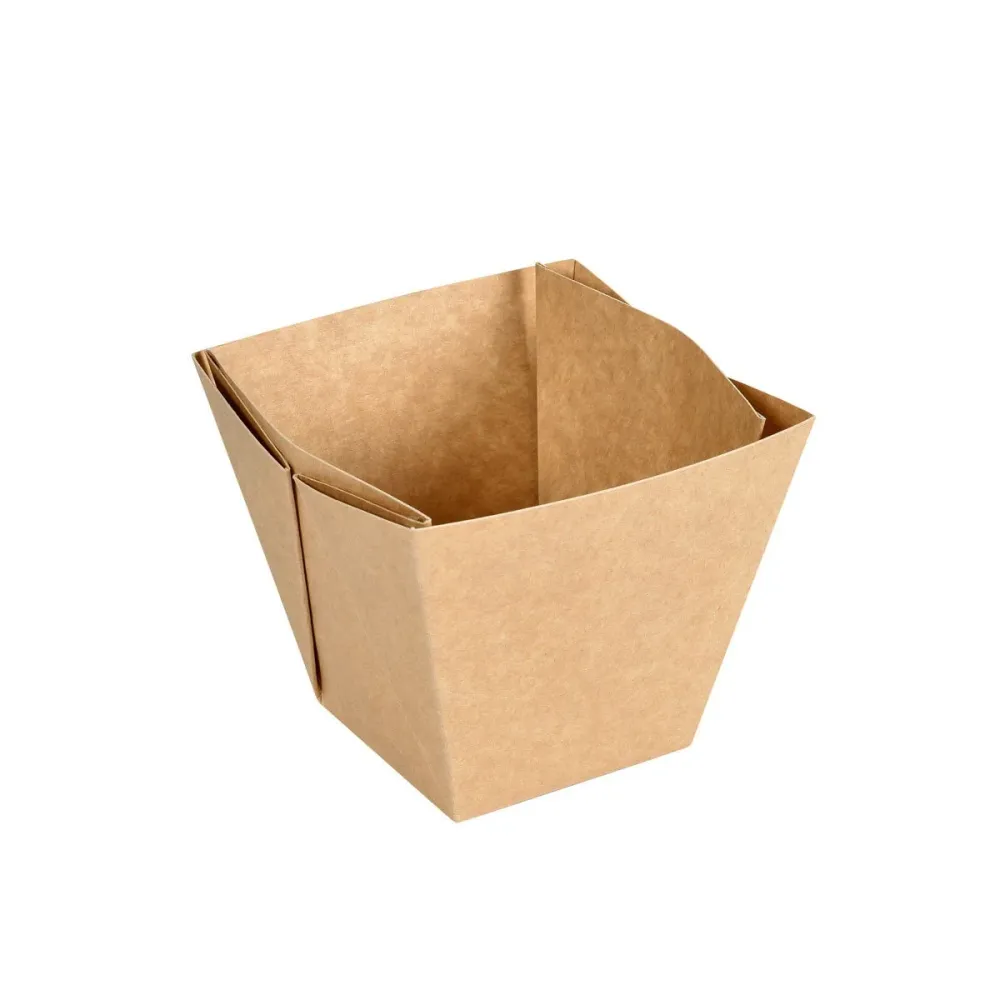 Viking Cube High 820 ml Braun Karton/PLA 113x113x100 | Packung (300 Stück)