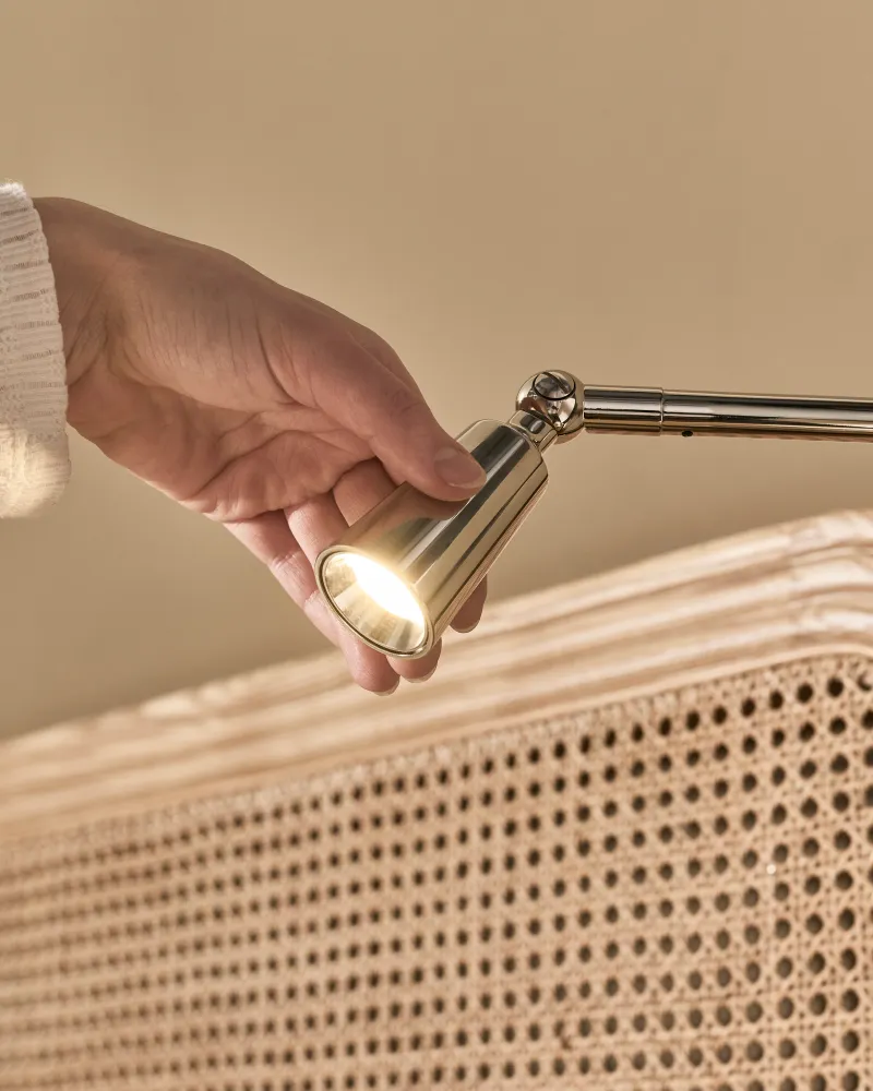 Sloane 2G čtecí lampa s přepínačem USB-C - Leštěný nikl