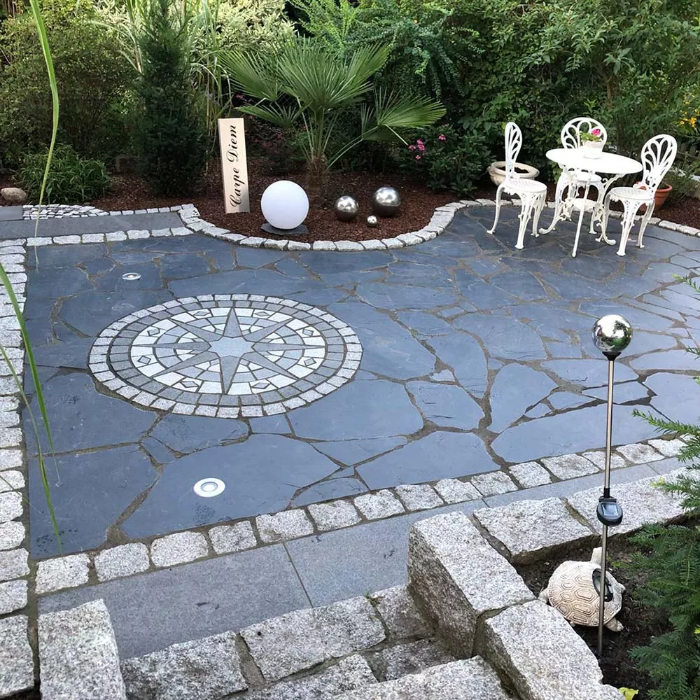 50 m² polygonální desky šedý břidlicový 2-4 cm za 51 €/m² doprava zdarma