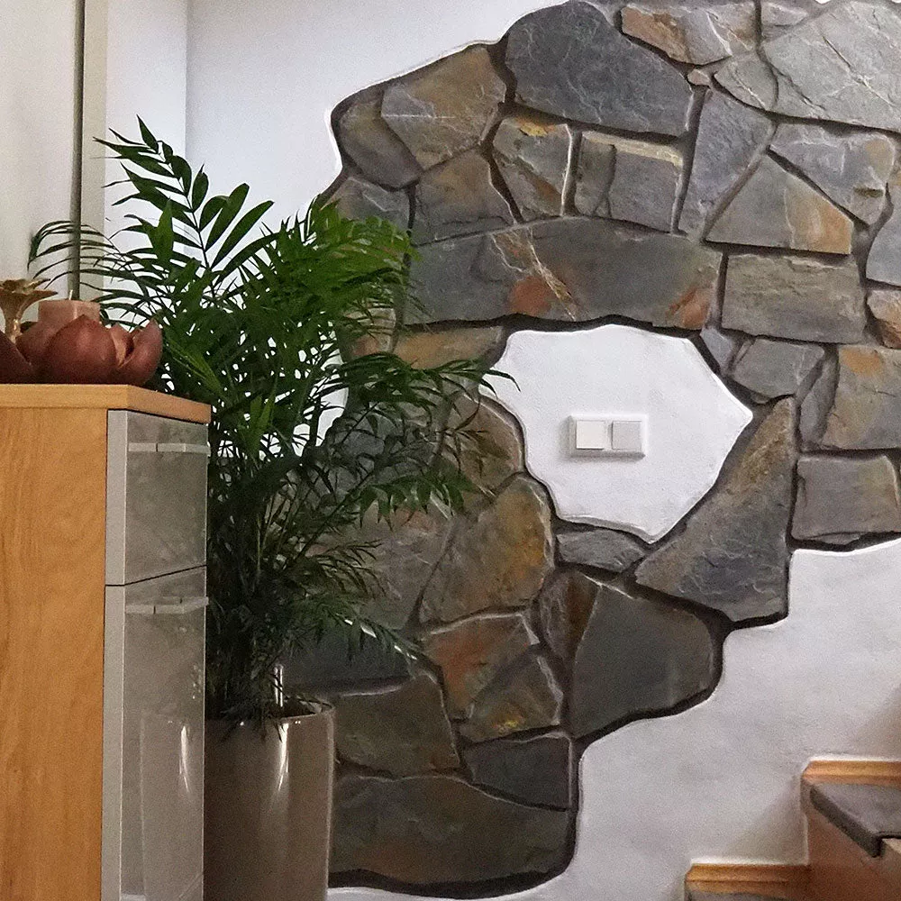 5 m² přírodní břidlice Scabra fasádní kameny 1-3 cm za 87 €/m² doprava zdarma